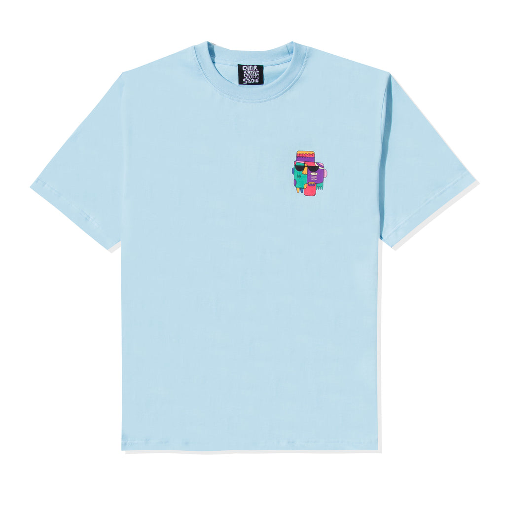 Superlative T-Shirt – Swag Character Art (Collar Blue)